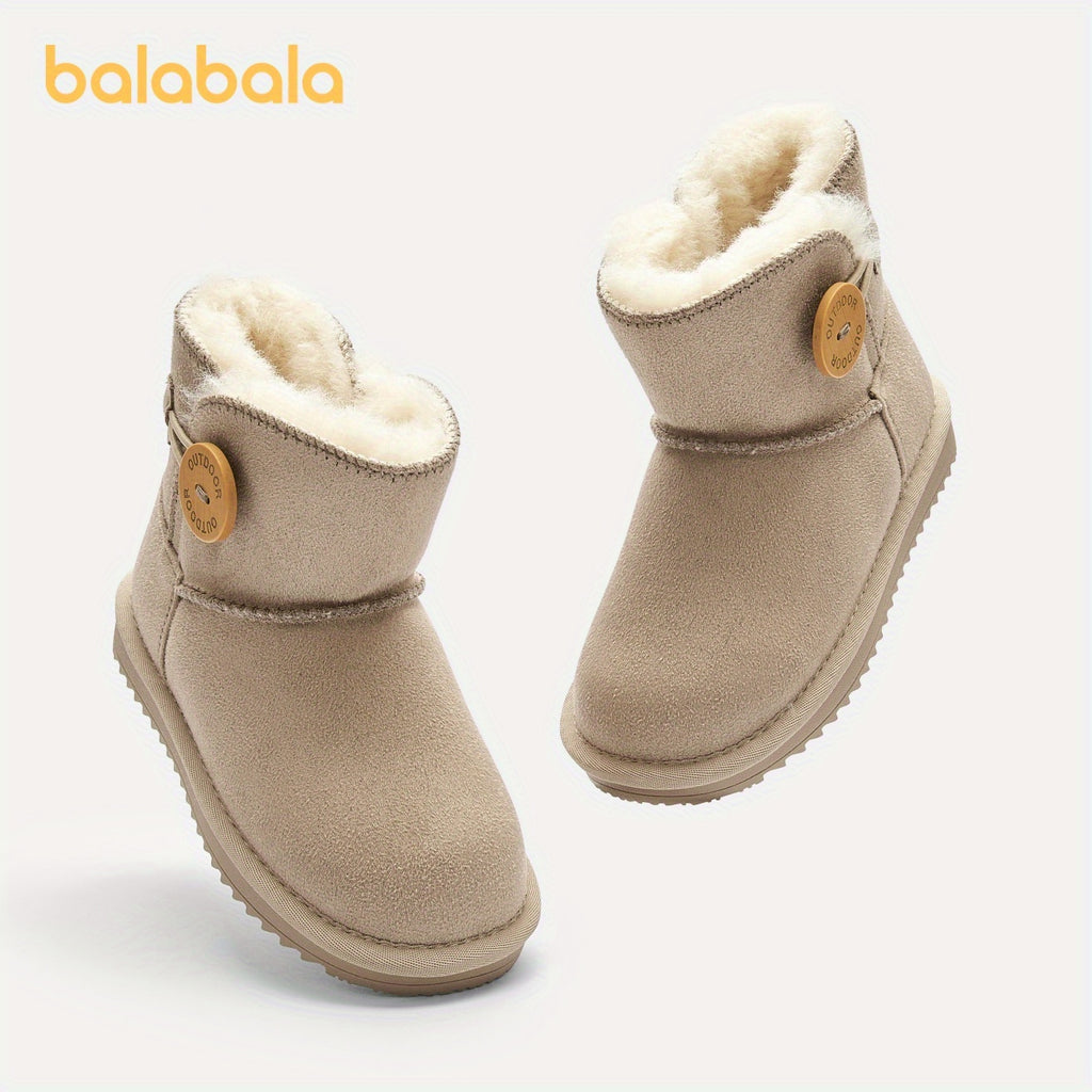 Balabala Fleece Snow Boots Balabala Classmate Girls' Fleece Winter Snow Boots | Short Casual Outdoor Daily Versatile Boots