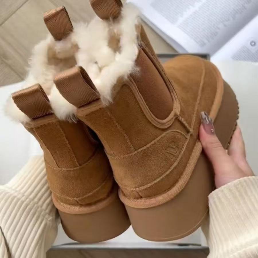 Women' 2026 New Winter Warm Lined Thick-Soled Snow Boots - Heavy-Duty Bread Sole Winter Shoes with Buckle Closure, Large Northeast Size for Ice, Snow & | -Fabric Upper (No) | Cozy -Weather Footwear