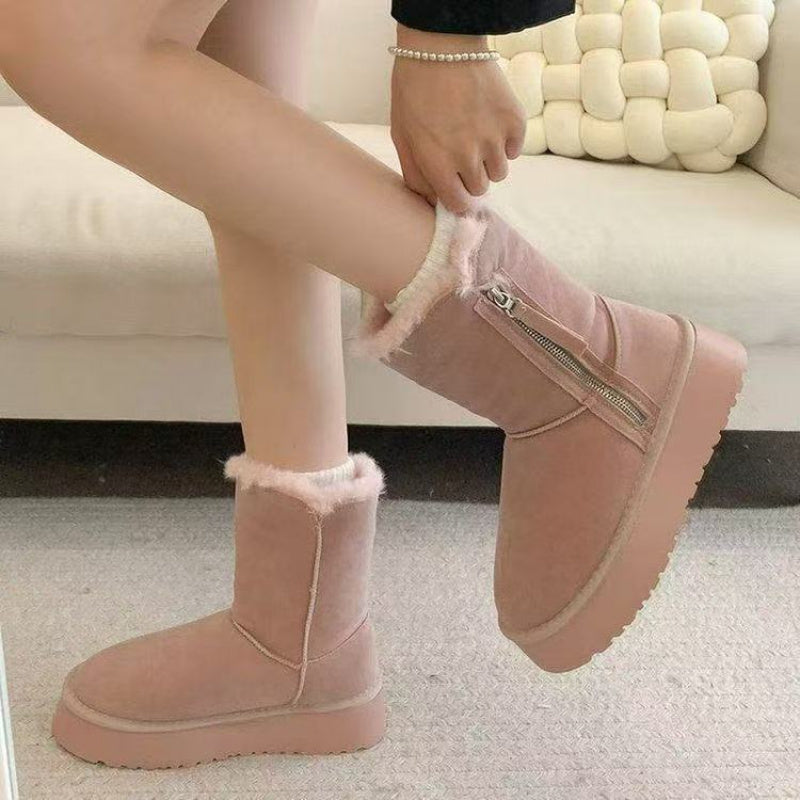 Women' Warm Winter Boots with - Thickened Sole & Short Snow Boots Suitable for Ice, Snow, Floors - - Cozy Footwear, Women Shoes