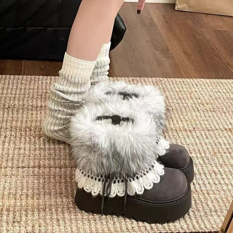 Women Petite Thick Sole Fleece Lined Thickened Snow Boots Winter Non Slip Warm Northeast Boots Local Warehouse Items