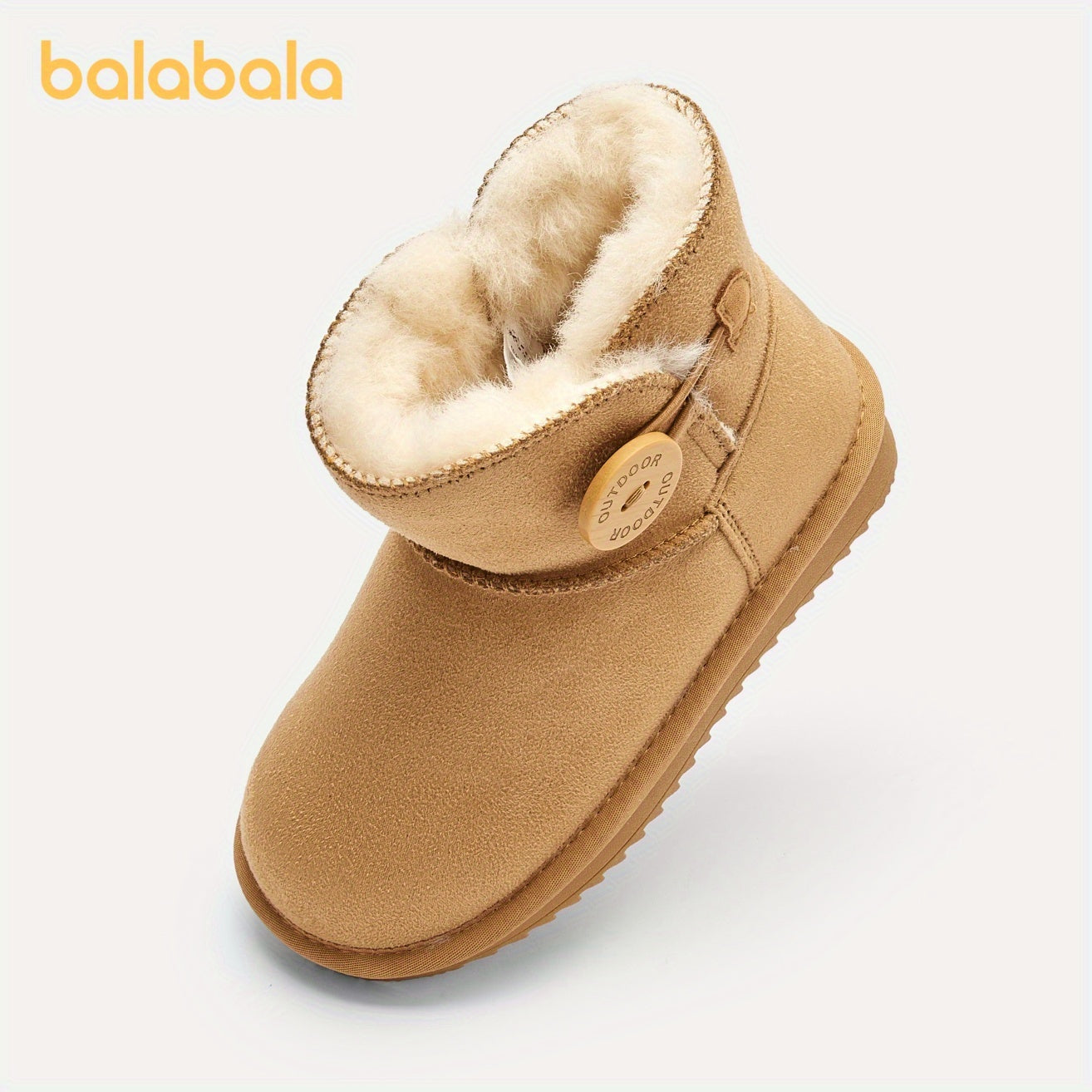 Balabala Fleece Snow Boots Balabala Classmate Girls' Fleece Winter Snow Boots | Short Casual Outdoor Daily Versatile Boots