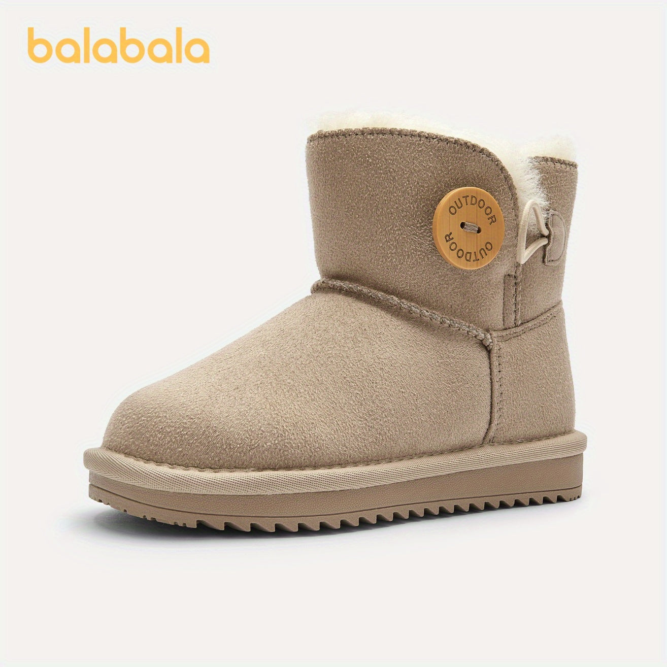Balabala Fleece Snow Boots Balabala Classmate Girls' Fleece Winter Snow Boots | Short Casual Outdoor Daily Versatile Boots