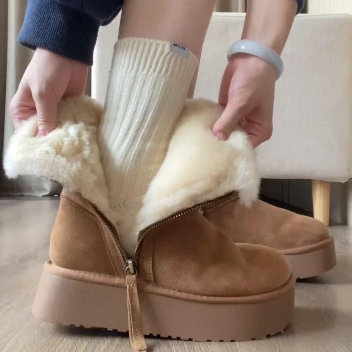 Women' Warm Winter Boots with - Thickened Sole & Short Snow Boots Suitable for Ice, Snow, Floors - - Cozy Footwear, Women Shoes