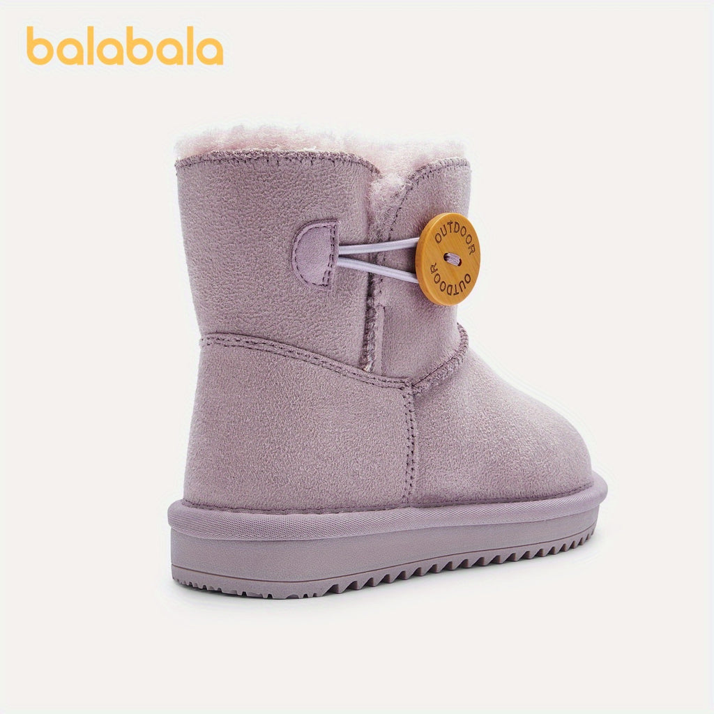 Balabala Fleece Snow Boots Balabala Classmate Girls' Fleece Winter Snow Boots | Short Casual Outdoor Daily Versatile Boots