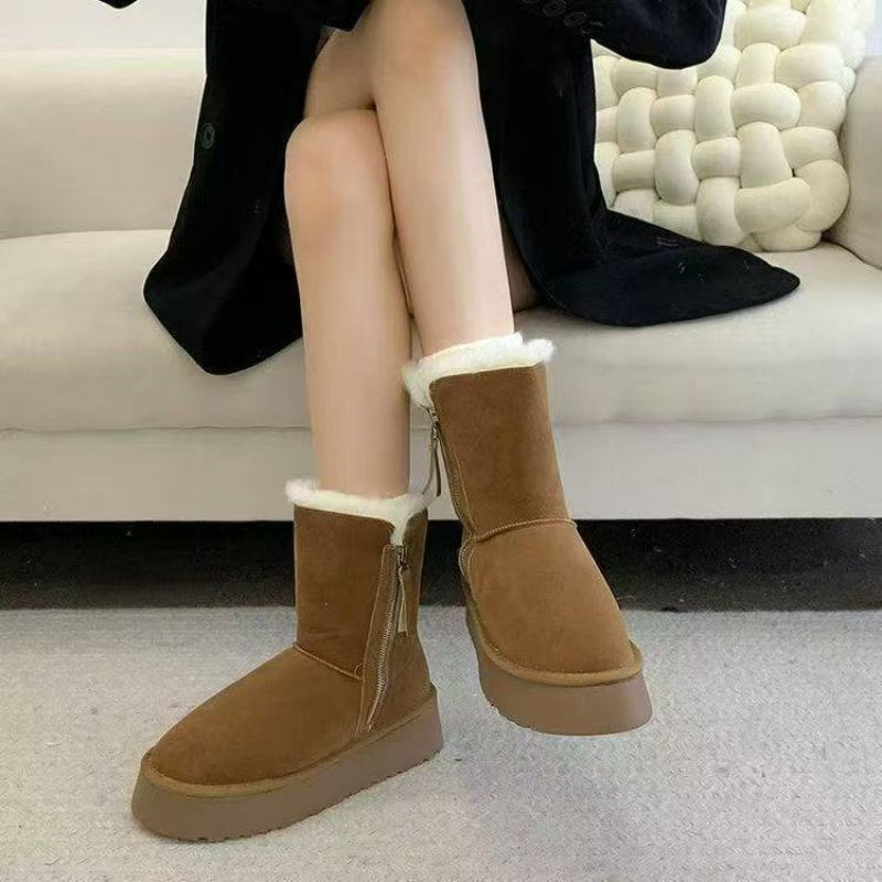 Women' Warm Winter Boots with - Thickened Sole & Short Snow Boots Suitable for Ice, Snow, Floors - - Cozy Footwear, Women Shoes