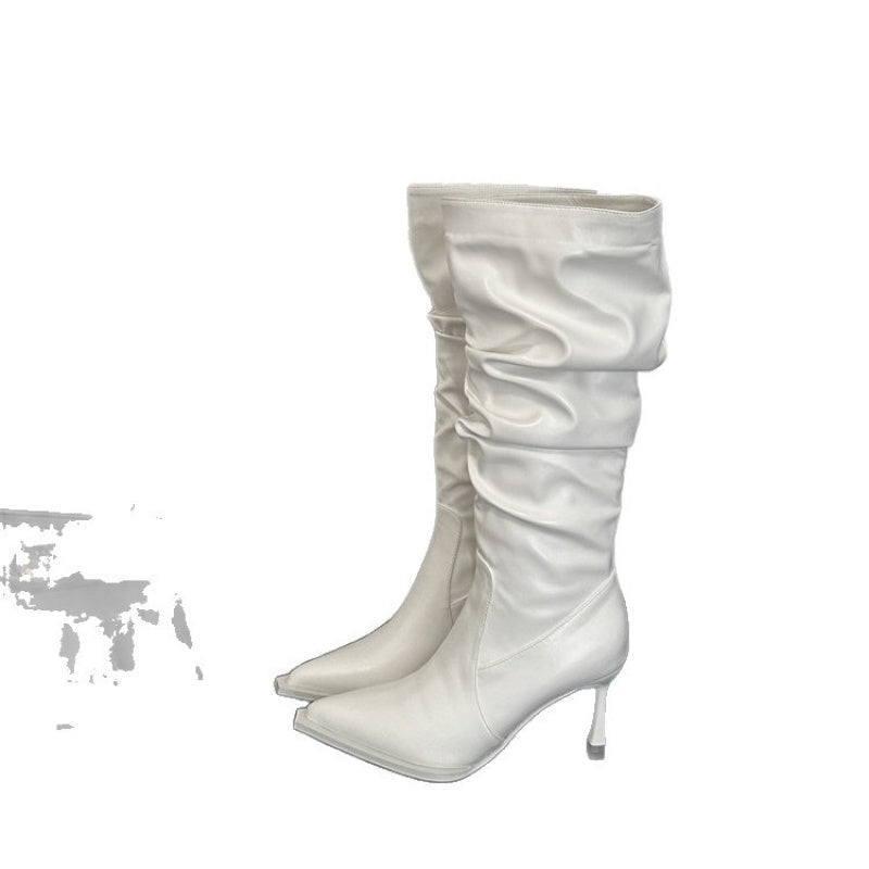 2026 Spring And Autumn Women'S Over-The-Knee Boots in European And American Styles with High Heels And Pointed Toes, Women Shoes