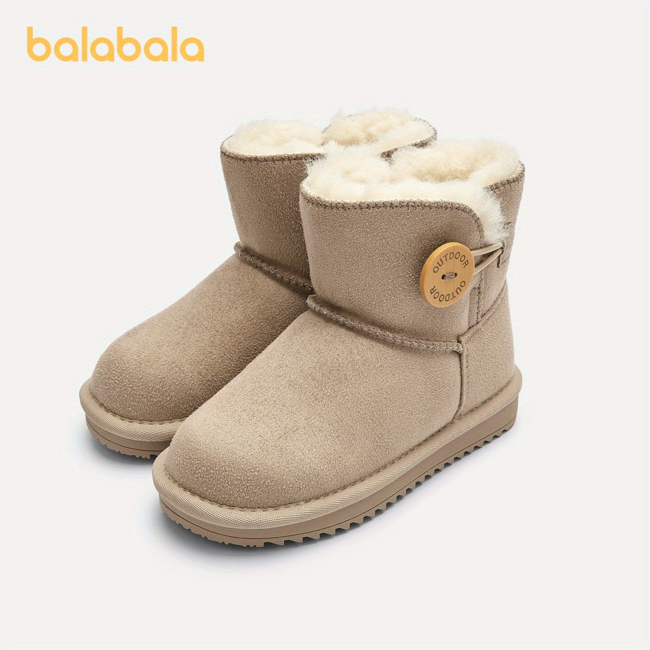Balabala Fleece Snow Boots Balabala Classmate Girls' Fleece Winter Snow Boots | Short Casual Outdoor Daily Versatile Boots
