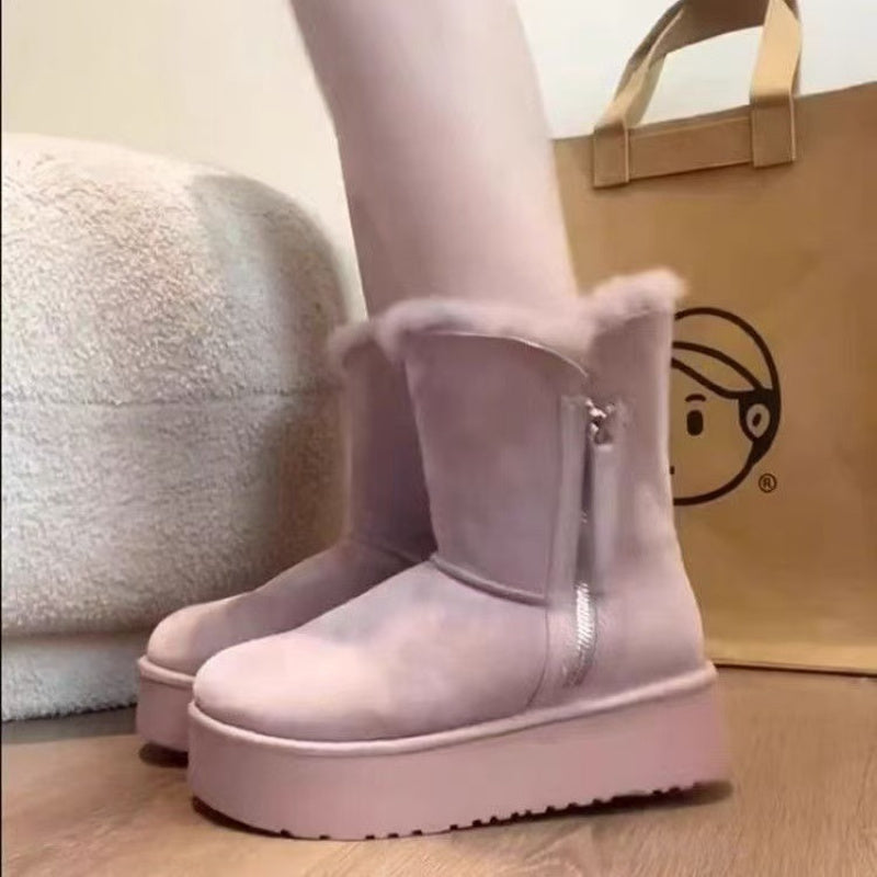 Women' Warm Winter Boots with - Thickened Sole & Short Snow Boots Suitable for Ice, Snow, Floors - - Cozy Footwear, Women Shoes