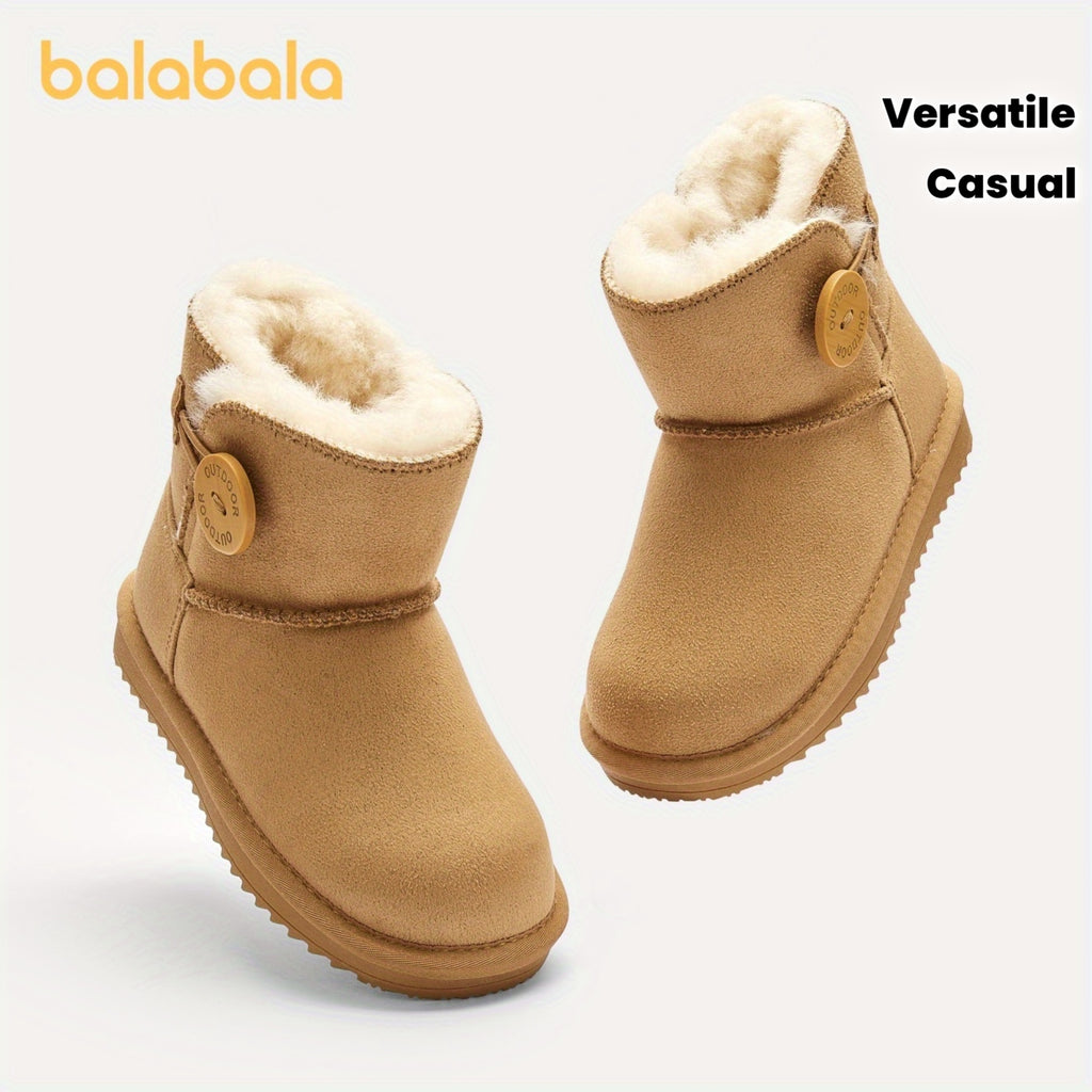 Balabala Fleece Snow Boots Balabala Classmate Girls' Fleece Winter Snow Boots | Short Casual Outdoor Daily Versatile Boots