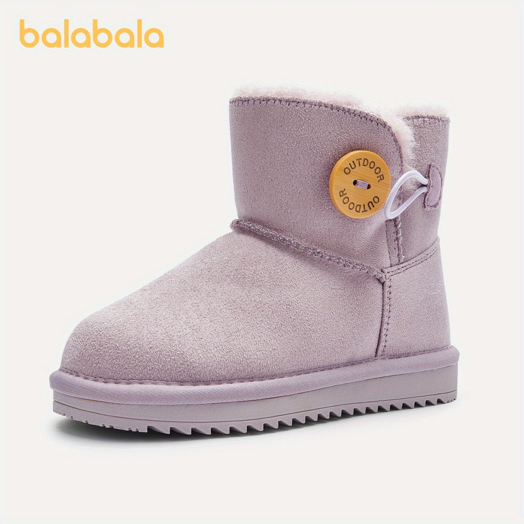 Balabala Fleece Snow Boots Balabala Classmate Girls' Fleece Winter Snow Boots | Short Casual Outdoor Daily Versatile Boots