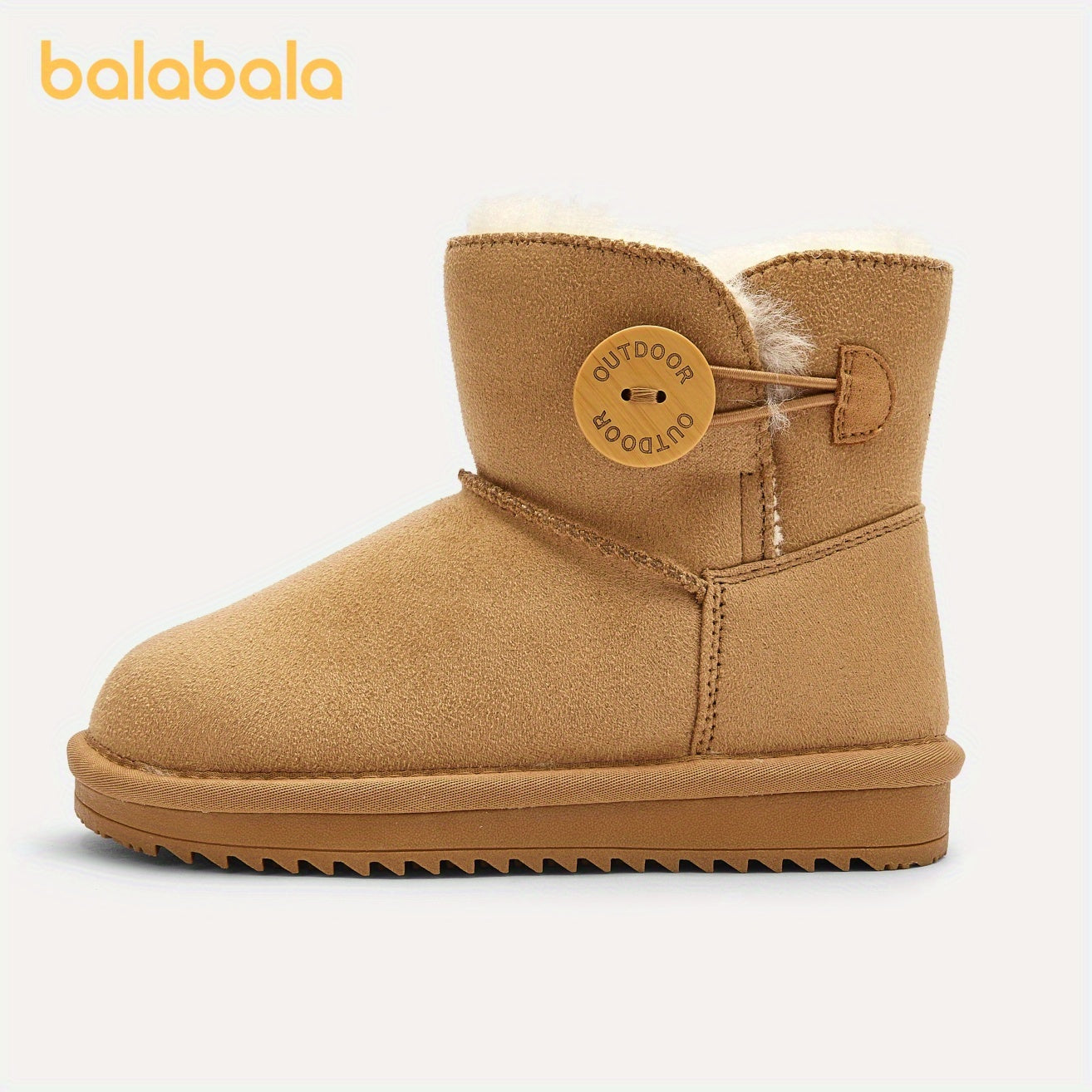 Balabala Fleece Snow Boots Balabala Classmate Girls' Fleece Winter Snow Boots | Short Casual Outdoor Daily Versatile Boots