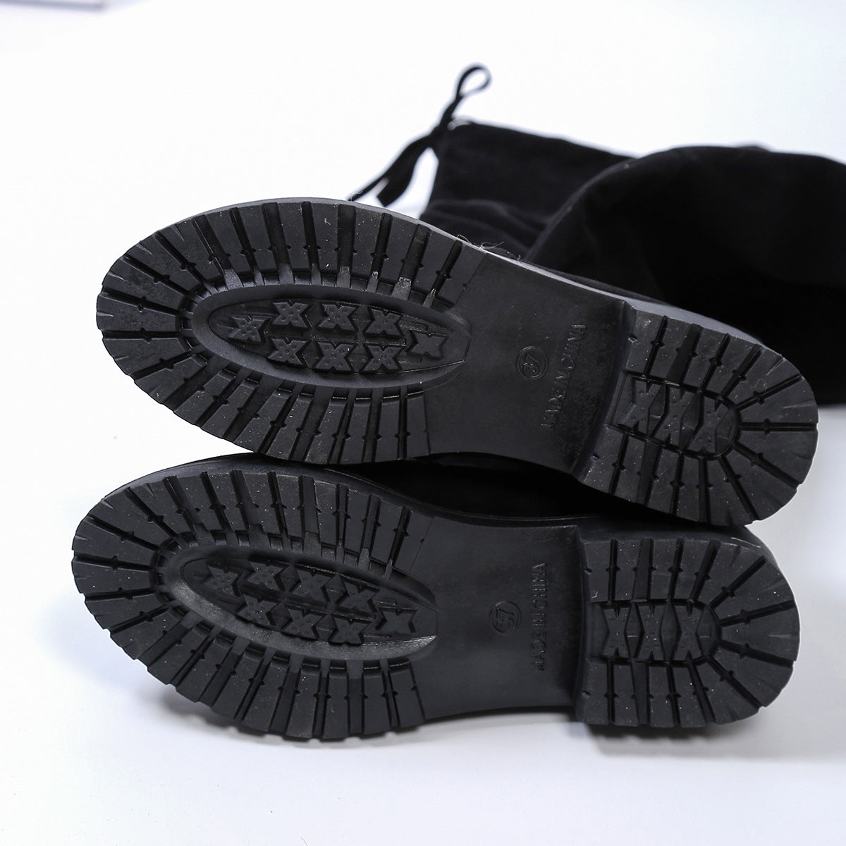 New Style of Plus-Size Women'S Boots for Autumn And Winter 2026, Featuring Back Lacing, a Chunky Heel, And a Thick Sole for Comfort., Women Shoes