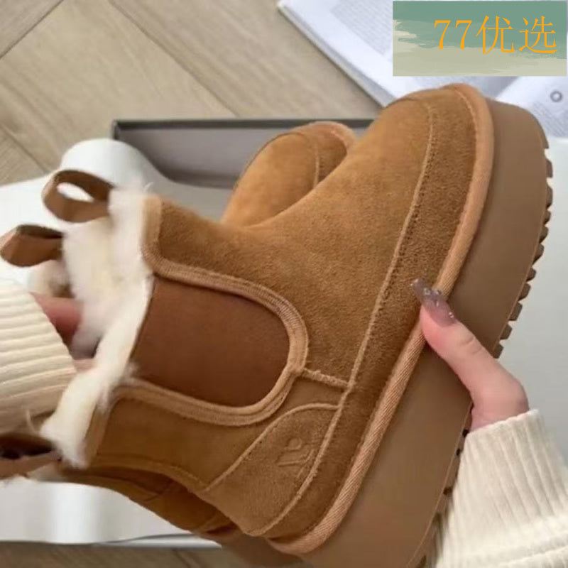 Women' 2026 New Winter Warm Lined Thick-Soled Snow Boots - Heavy-Duty Bread Sole Winter Shoes with Buckle Closure, Large Northeast Size for Ice, Snow & | -Fabric Upper (No) | Cozy -Weather Footwear