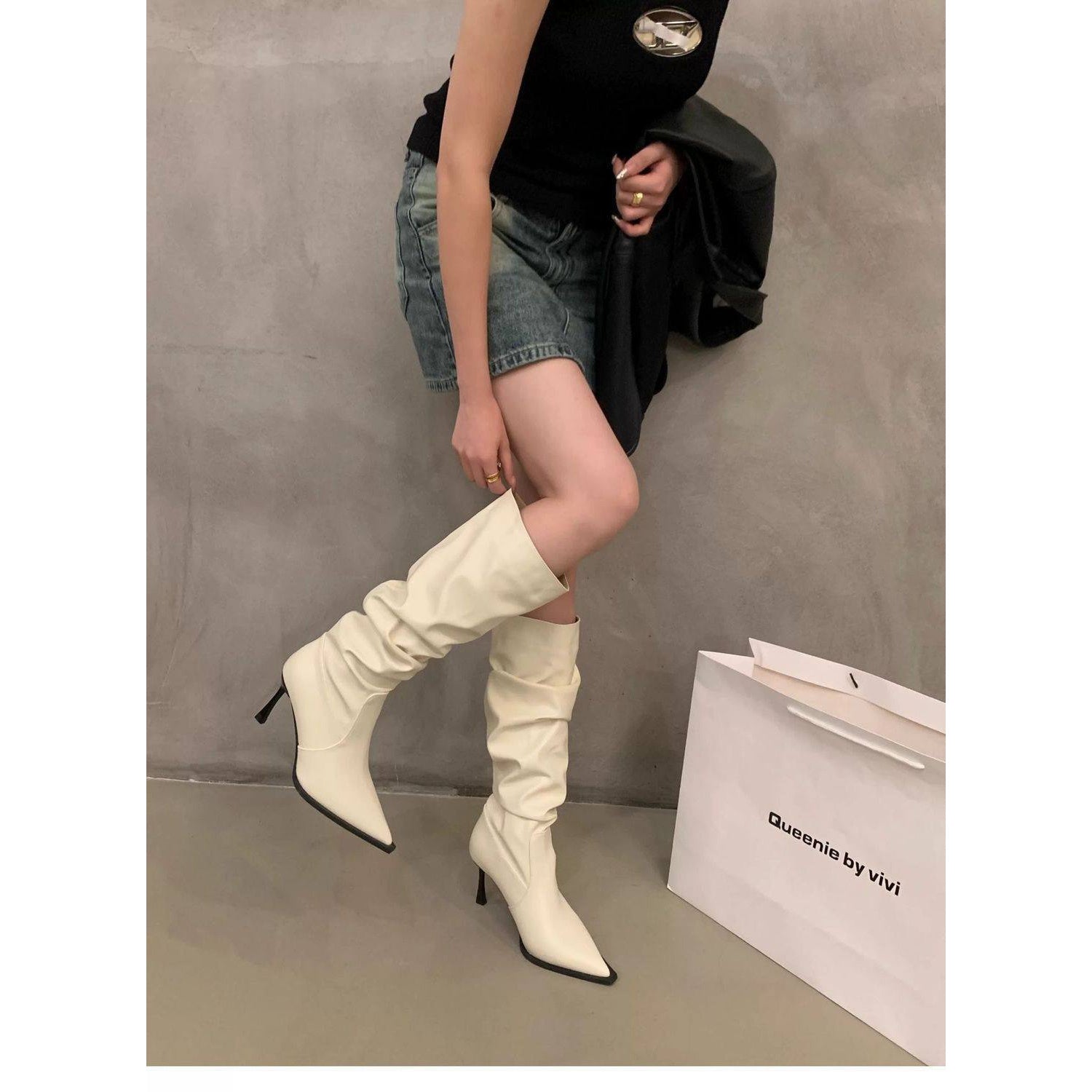 2026 Spring And Autumn Women'S Over-The-Knee Boots in European And American Styles with High Heels And Pointed Toes, Women Shoes