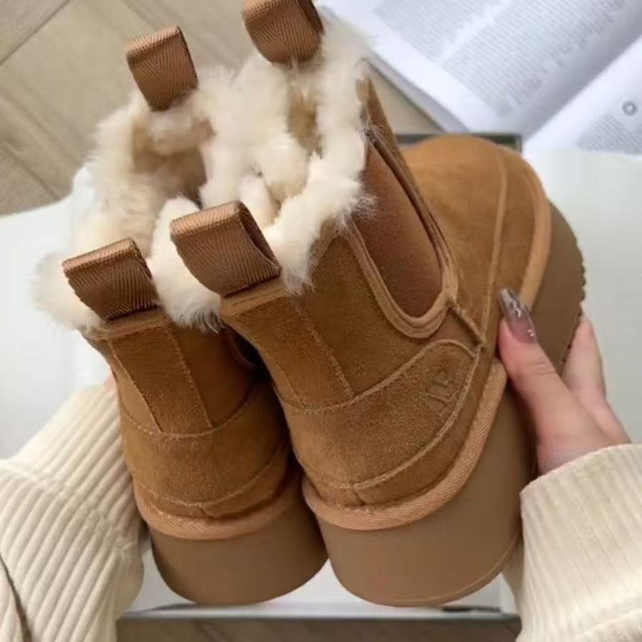 Women' 2026 New Winter Warm Lined Thick-Soled Snow Boots - Heavy-Duty Bread Sole Winter Shoes with Buckle Closure, Large Northeast Size for Ice, Snow & | -Fabric Upper (No) | Cozy -Weather Footwear