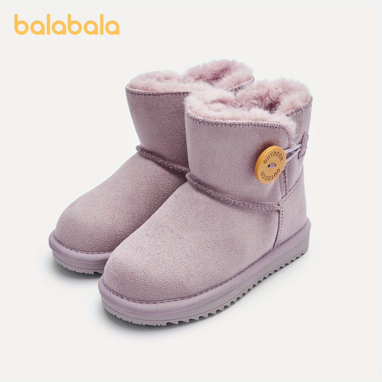 Balabala Fleece Snow Boots Balabala Classmate Girls' Fleece Winter Snow Boots | Short Casual Outdoor Daily Versatile Boots